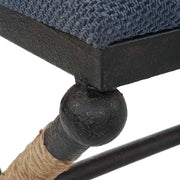 Uttermost Firth accent bench with wooden top and metal legs, ideal for entryways or living rooms.