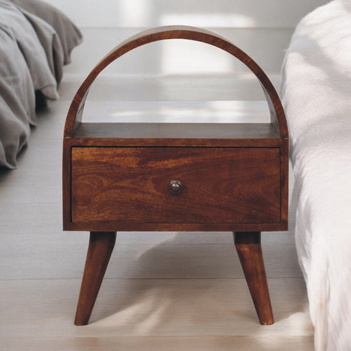 Dome Bedside Table - Brown - R&R Furniture Gallery (Fountain Valley, CA)