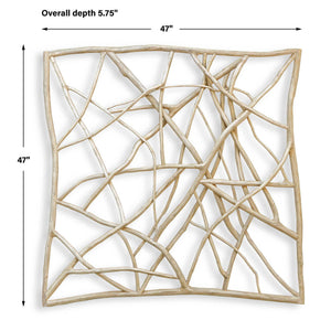 Tangled Up - Outdoor Teak Wall Decor - Woodtone