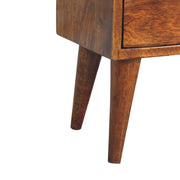 Mini Modern Bedside Table - Chestnut - R&R Furniture Gallery (Fountain Valley, CA)