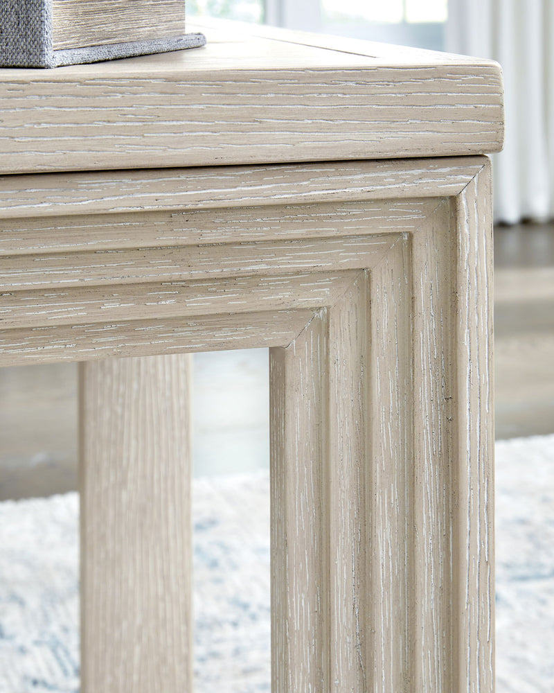 Marxhart - Square End Table - Bisque - R&R Furniture Gallery (Fountain Valley, CA)