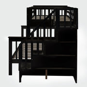 Bunk Bed With Twin Size Trundle, Storage And Guard Rail For Bedroom - R&R Furniture Gallery (Fountain Valley, CA)