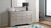 Glory Furniture Lorana dresser with sleek drawers and modern design, featuring a smooth finish and elegant storage solution.