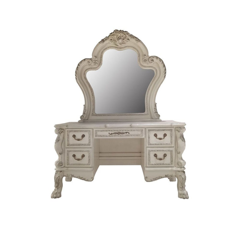 Dresden II - Vanity Desk - Bone White - R&R Furniture Gallery (Fountain Valley, CA)
