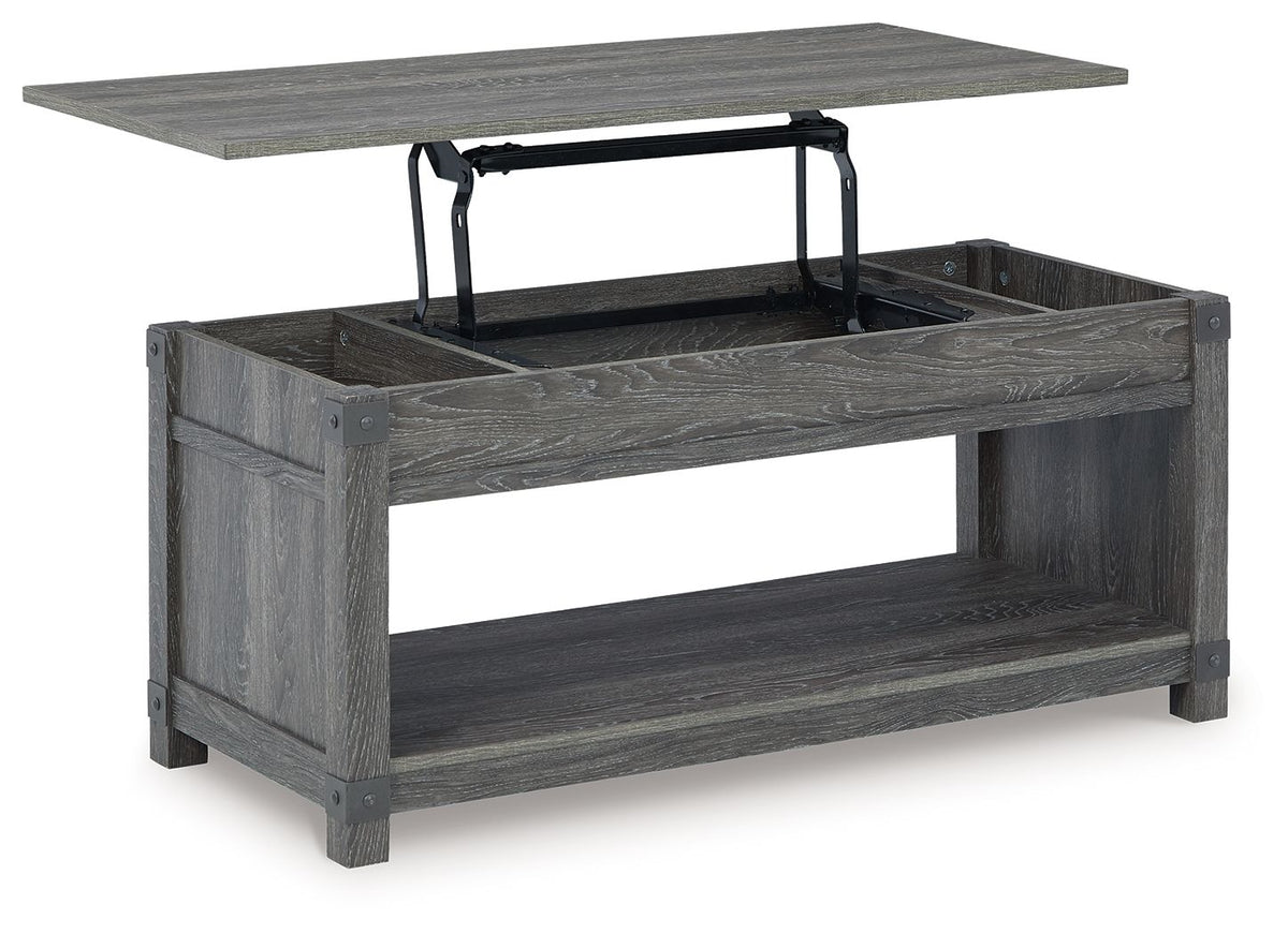 Freedan - Rect Lift Top Cocktail Table - Grayish Brown - R&R Furniture Gallery (Fountain Valley, CA)