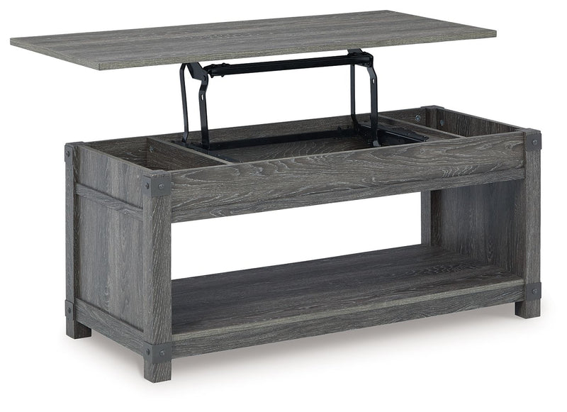Freedan - Rect Lift Top Cocktail Table - Grayish Brown - R&R Furniture Gallery (Fountain Valley, CA)