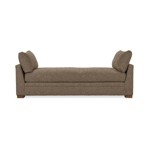 Classic Home Audrey daybed with wooden frame and plush white mattress, styled with decorative pillows and cozy bedding.
