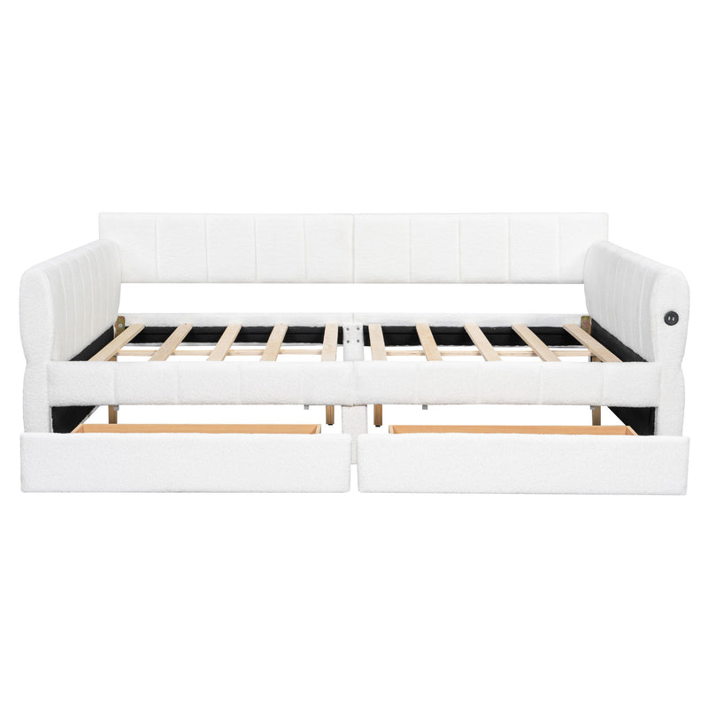 Upholstered Platform Bed With USB Charging - R&R Furniture Gallery (Fountain Valley, CA)