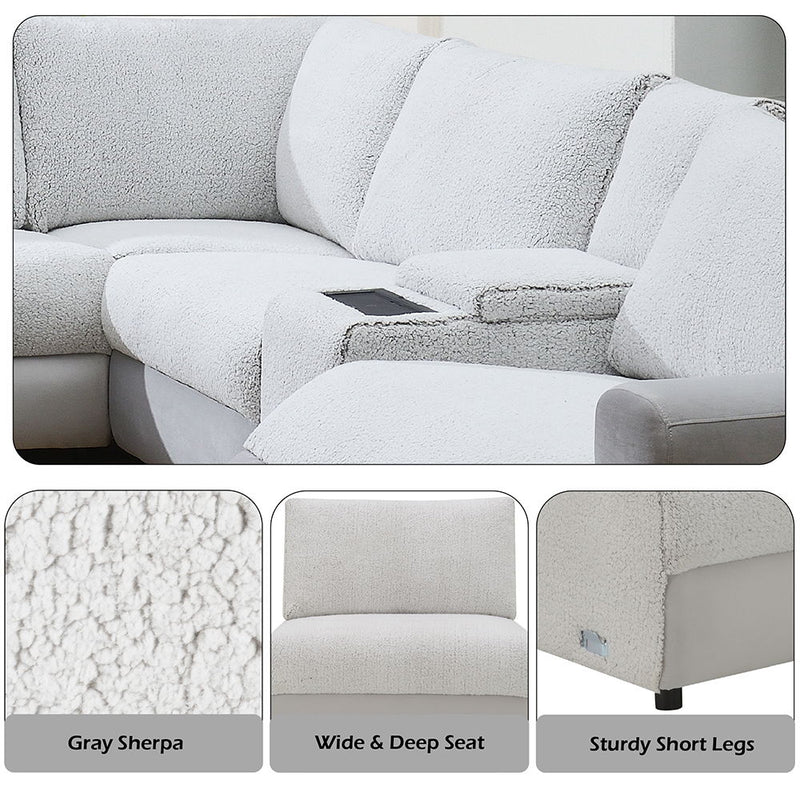 Tarrance - Modular Armless Chair - Gray - R&R Furniture Gallery (Fountain Valley, CA)