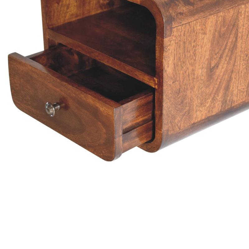 Curved Upper Slot Floating Nightstand - R&R Furniture Gallery (Fountain Valley, CA)