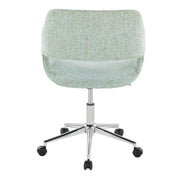 Lumi Source Margarite contemporary office task chair with black fabric upholstery and adjustable armrests, suitable for desk use.