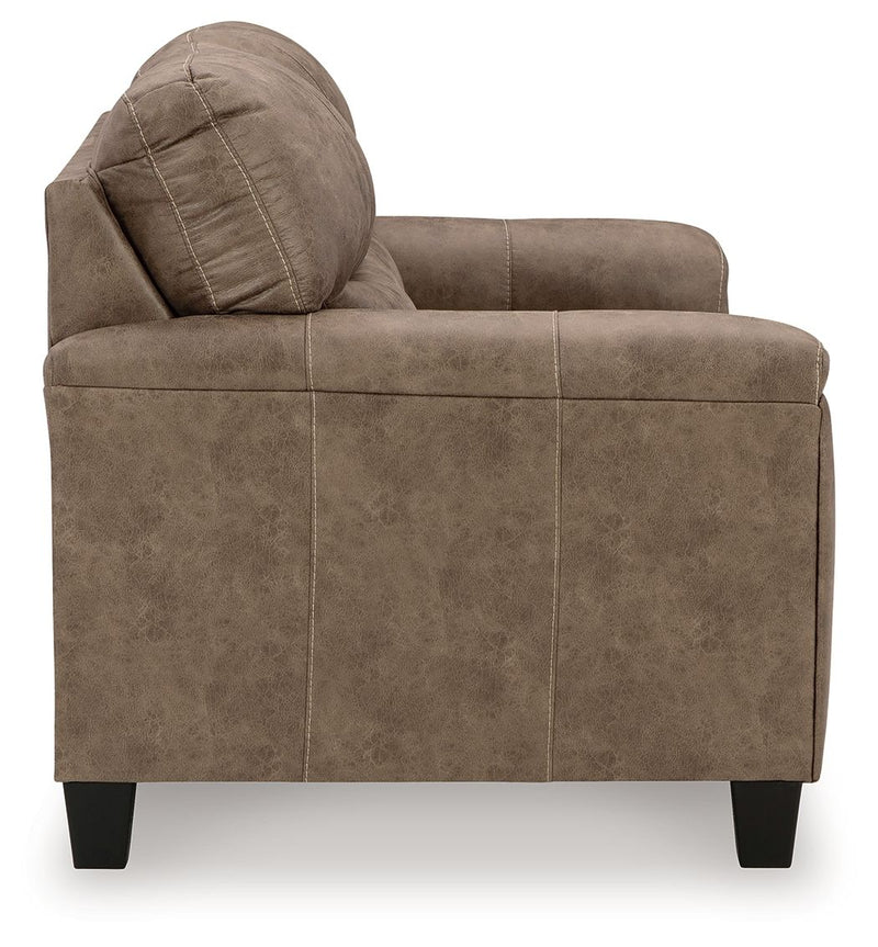 Navi - 3 Pc. - Sofa, Loveseat, Rocker Recliner - Fossil - R&R Furniture Gallery (Fountain Valley, CA)