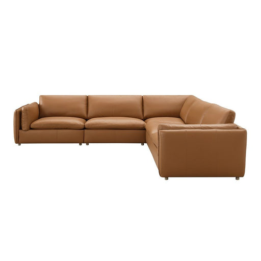 Brighton - Modular Armless Chair - Brown Top Grain Leather - R&R Furniture Gallery (Fountain Valley, CA)