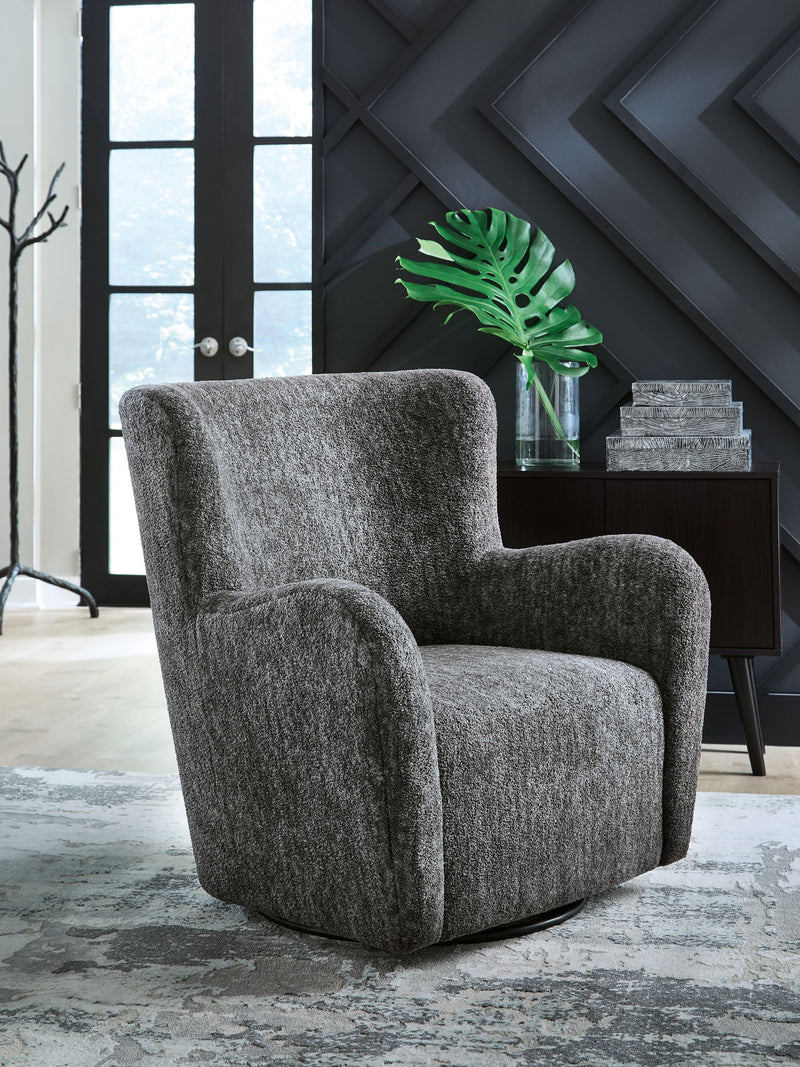 Rowenburg - Swivel Glider Accent Chair - R&R Furniture Gallery (Fountain Valley, CA)