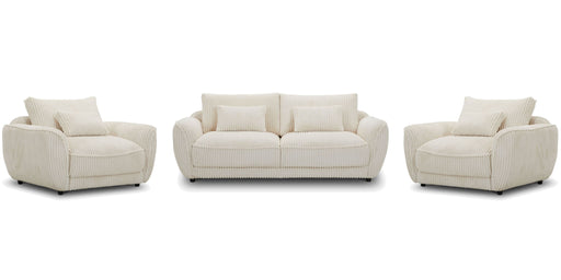 Utopia - Sofa And 2 Chair And Half - Mega Ivory - R&R Furniture Gallery (Fountain Valley, CA)