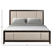 Upholstered Headboard & Footboard With Traditional Styling Bed - R&R Furniture Gallery (Fountain Valley, CA)