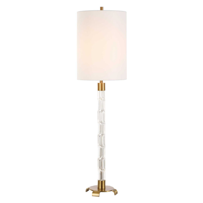 York - Crystal Buffet Lamp - Brass