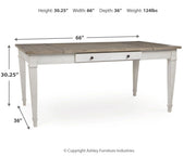 Skempton - RECT DRM Table w/Storage - White - R&R Furniture Gallery (Fountain Valley, CA)