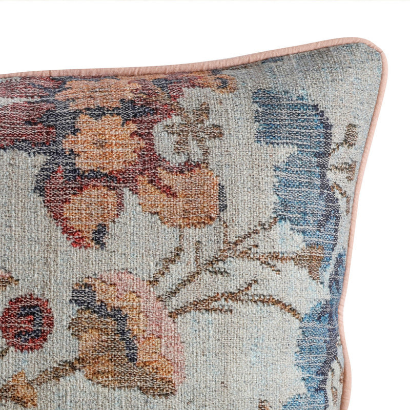 TOV Furniture Taman 20-inch natural cotton accent pillow with autumn floral print for home decor.