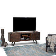 Lowry - TV Media Stand - Distressed Charcoal Brown - R&R Furniture Gallery (Fountain Valley, CA)