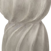Gray Modern Canis Side Table by Noble House, outdoor-ready metal table with sleek design and sturdy construction.