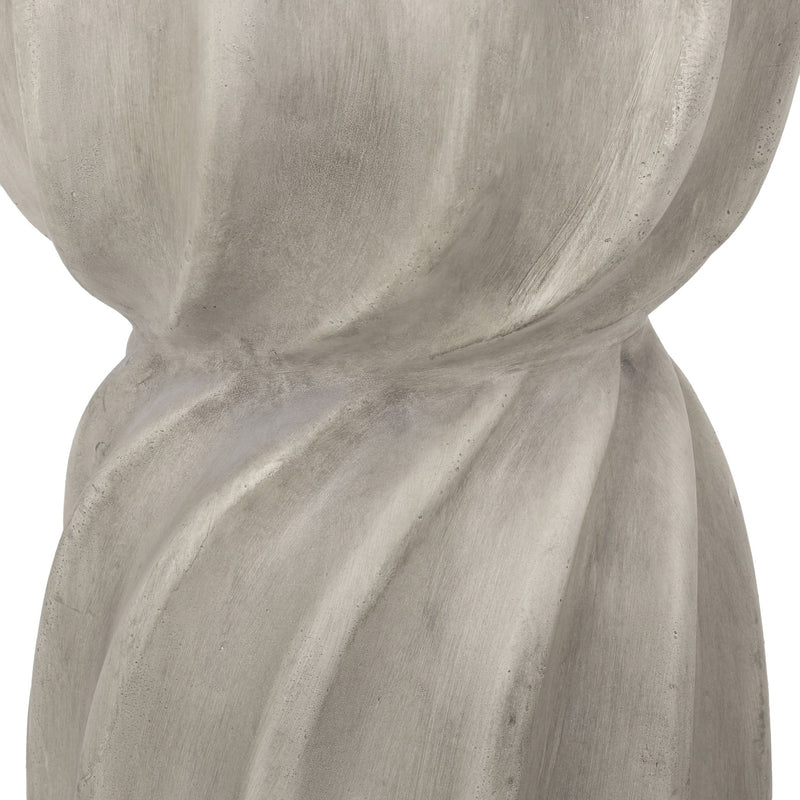 Gray Modern Canis Side Table by Noble House, outdoor-ready metal table with sleek design and sturdy construction.