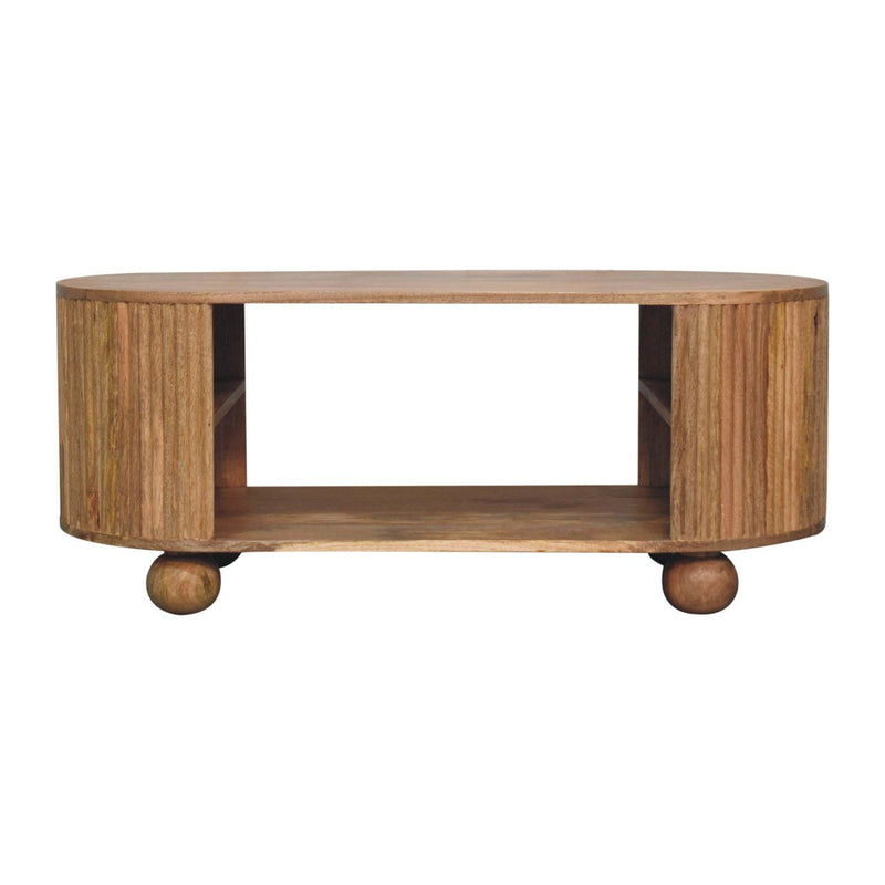 Soba - Ball Open Coffee Table - Oak - R&R Furniture Gallery (Fountain Valley, CA)