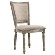 Gabrian - Fabric Side Chair (Set of 2) - Two-Tone Beige & Reclaimed Gray - R&R Furniture Gallery (Fountain Valley, CA)