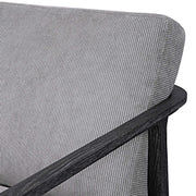 Uttermost Brunei modern gray accent chair with sleek design and plush cushioning, ideal for contemporary living rooms.