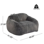Sezze - Indoor Bean Bag Chair - Gray - R&R Furniture Gallery (Fountain Valley, CA)
