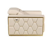 1111 - Leather Chair - Beige - R&R Furniture Gallery (Fountain Valley, CA)