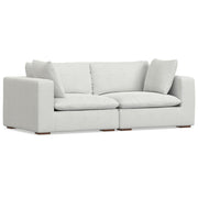 Handcrafted Jasmine stationary sofa by Simpli-Home featuring plush cushions and a modern design in a cozy living room setting.