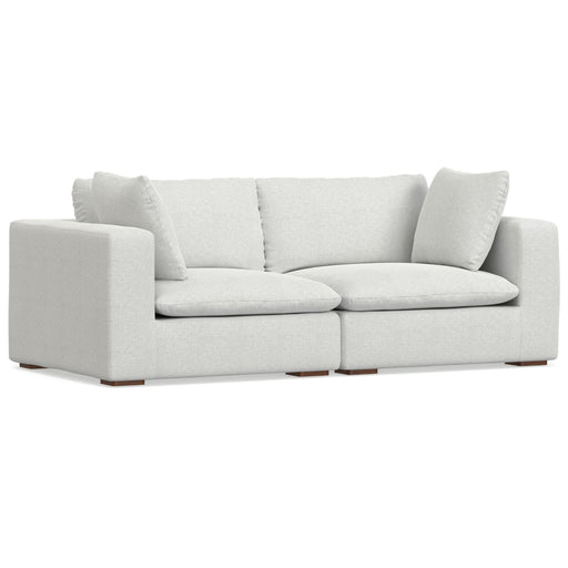 Handcrafted Jasmine stationary sofa by Simpli-Home featuring plush cushions and a modern design in a cozy living room setting.