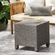 Noble House minimalist accent side table with a sleek, modern design and a smooth wooden surface.