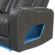 Taddeo - Power Motion Sofa With Power Headrest, USB, Wireless Charger, LED & Reading Light - Dark Gray - R&R Furniture Gallery (Fountain Valley, CA)