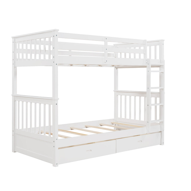Bunk Bed With Ladders And 2 Storage Drawers - R&R Furniture Gallery (Fountain Valley, CA)