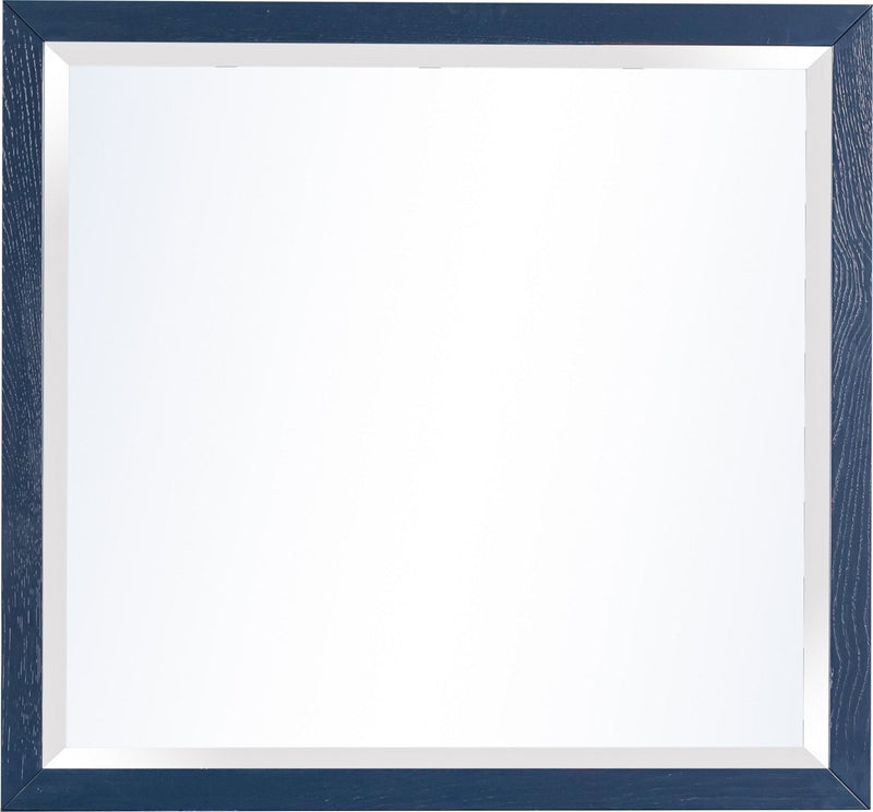 Argento Beveled Glass Wall or Dresser Mirror in Navy Blue