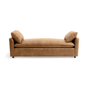 Classic Home Caplan backless sofa daybed with plush upholstery and modern design, perfect for stylish lounging and relaxing.