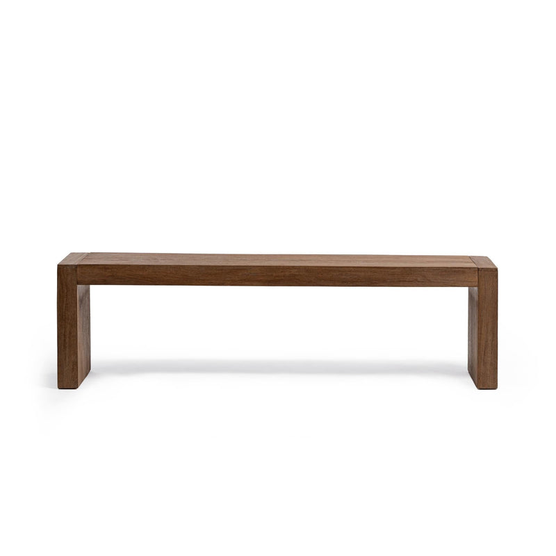 Classic Home Glendale 64-inch dining bench in toasted chestnut wood with a sturdy, sleek design for kitchen or dining room.