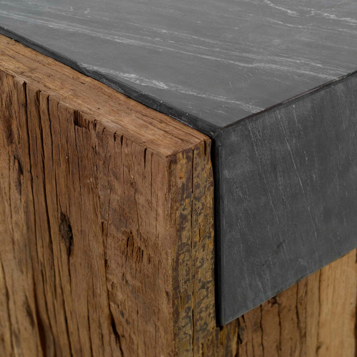Jonah - Side Table - Black / Brown
