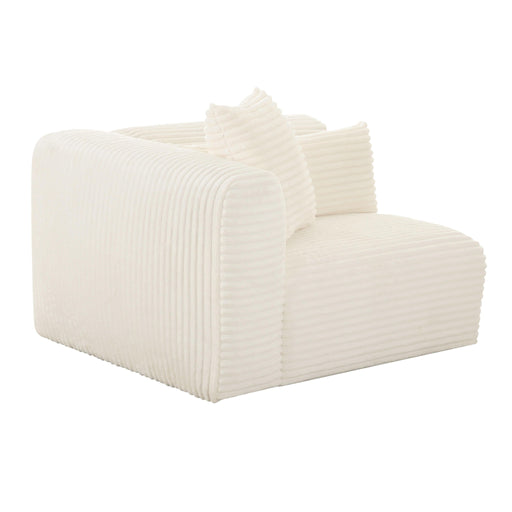 Tarra - Fluffy Oversized Corduroy Modular Corner Chair - R&R Furniture Gallery (Fountain Valley, CA)