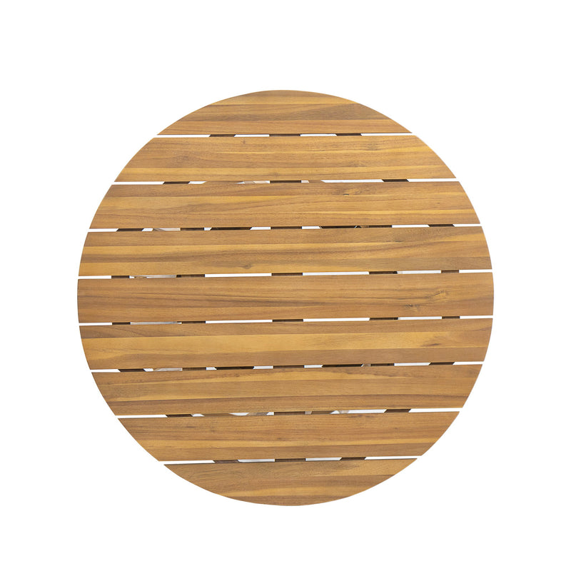 Outdoor Round Top Dining Table, Round Bistro Table - Teak - R&R Furniture Gallery (Fountain Valley, CA)