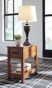Breegin - Chair Side End Table - 1 Drawer - Brown - R&R Furniture Gallery (Fountain Valley, CA)