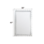 Nysa - 47" Accent Mirror - Mirrored & Faux Crystals - R&R Furniture Gallery (Fountain Valley, CA)