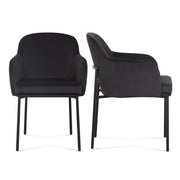 Pair of TOV Furniture Sydney armchairs with modern design, featuring plush cushions and sleek wooden legs.