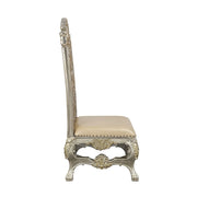 Danae - Side Chair (Set of 2) - Synthetic Leather , Champagne & Gold - R&R Furniture Gallery (Fountain Valley, CA)