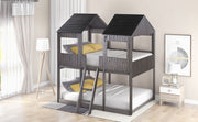 Bunk Bed With Roof, Window, Guardrail, Ladder - R&R Furniture Gallery (Fountain Valley, CA)