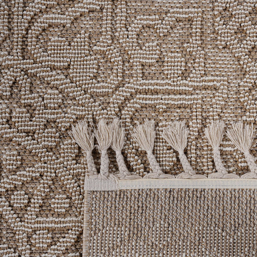 Guros - 8' X 10' Medallion Indoor / Outdoor Area Rug - Beige - R&R Furniture Gallery (Fountain Valley, CA)