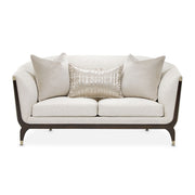 Paris Chic - Loveseat - Cremini / Espresso - R&R Furniture Gallery (Fountain Valley, CA)