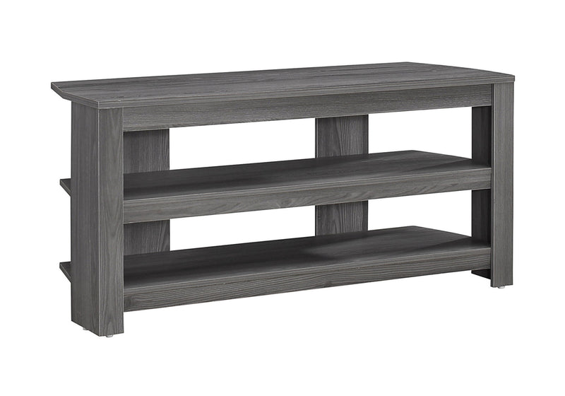 TV Stand, Console, Media Entertainment Center, 3 Storage Shelves - R&R Furniture Gallery (Fountain Valley, CA)